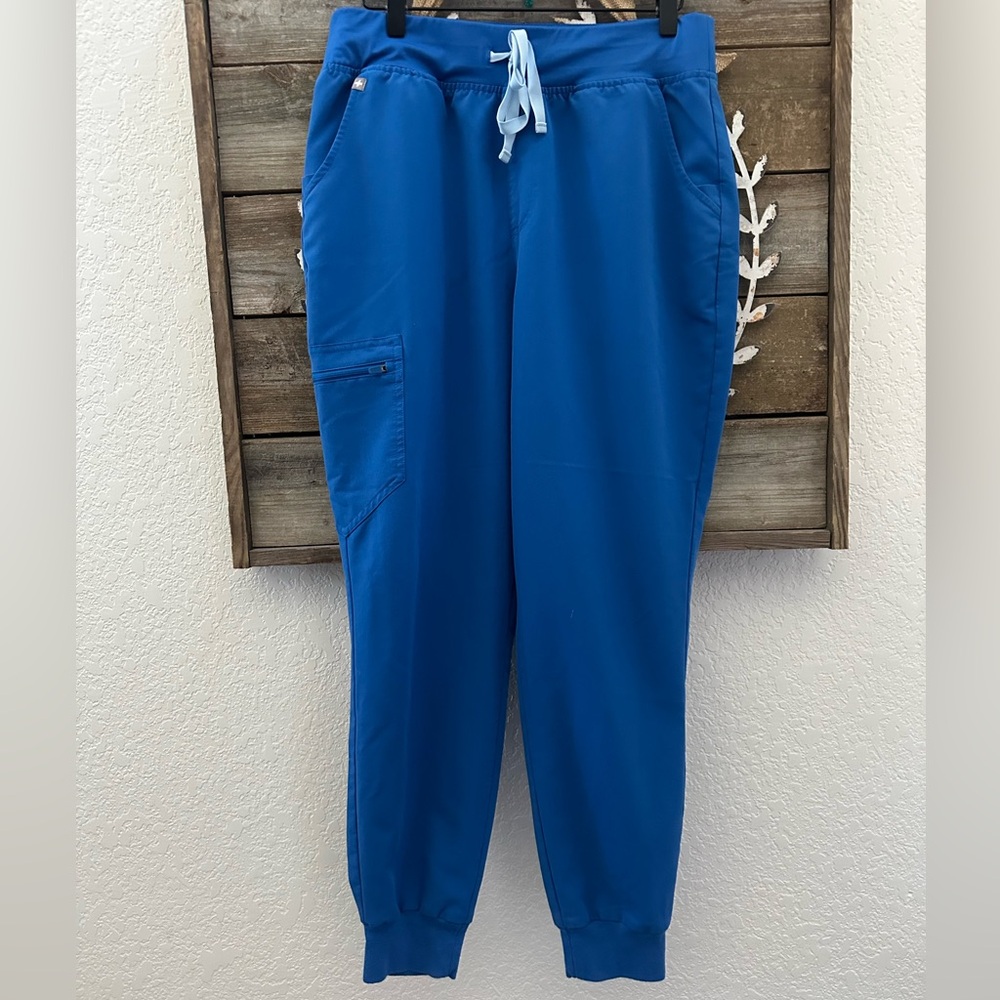 Figs Women's Zamora Blue Jogger Scrub Pants size Large